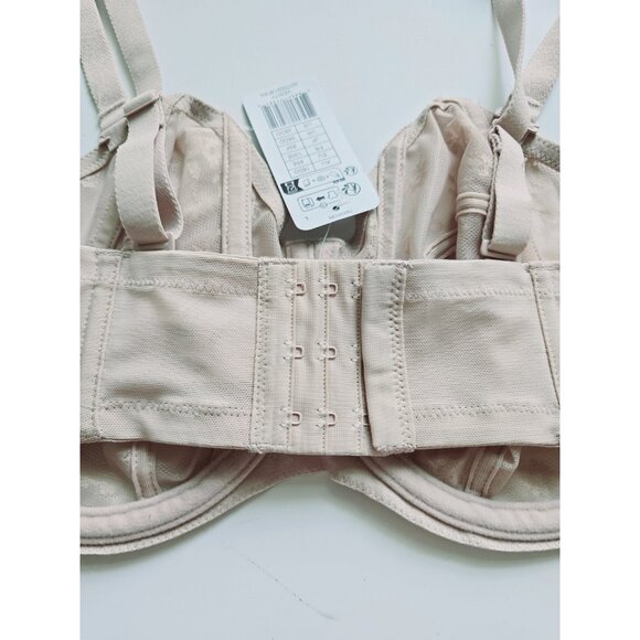 Goddess Verity Lace Unlined Underwire Beige Full Coverage Convertible Bra 38DD - Picture 9 of 11